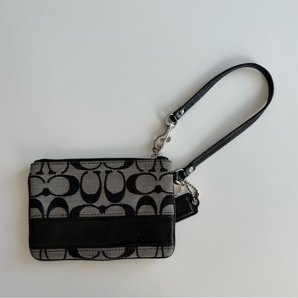 COACH Signature Logo Corner Zip Wristlet - Picture 3 of 6